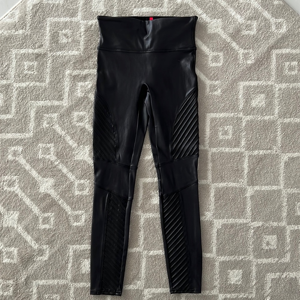Spanx Faux Leather Moto Leggings
